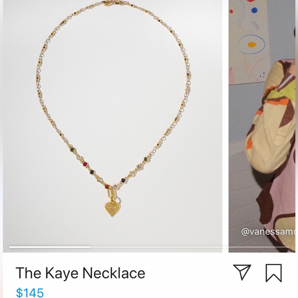 Vanessa Mooney The Kaye Necklace - Gold Heart Necklace